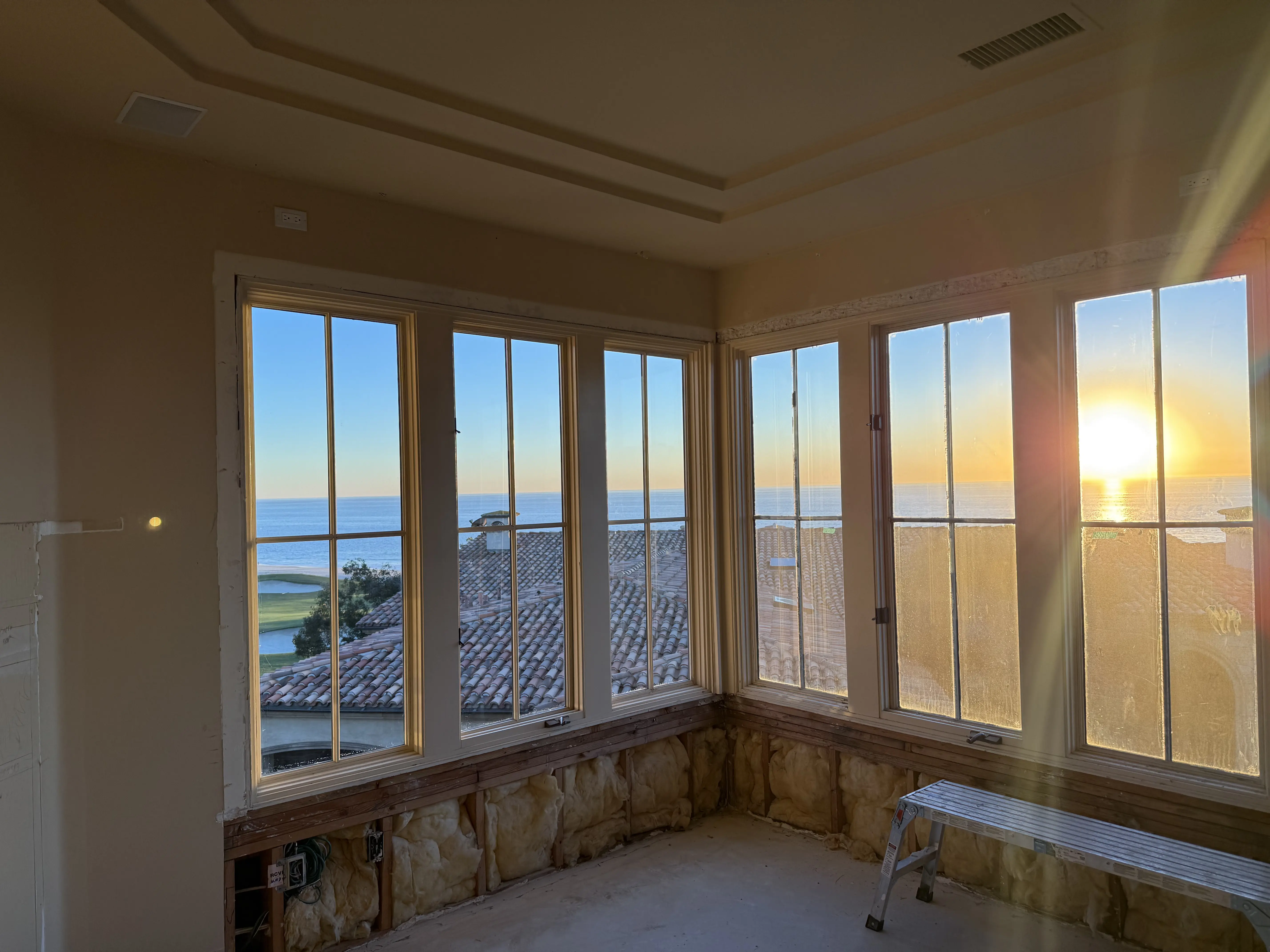Clear restored window after glass replacement