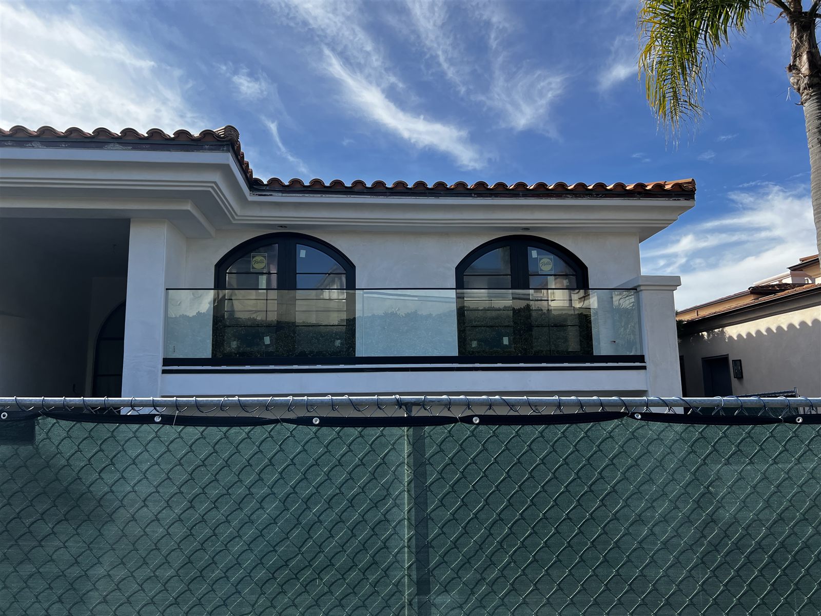 Frameless glass railing on deck in Dana Point